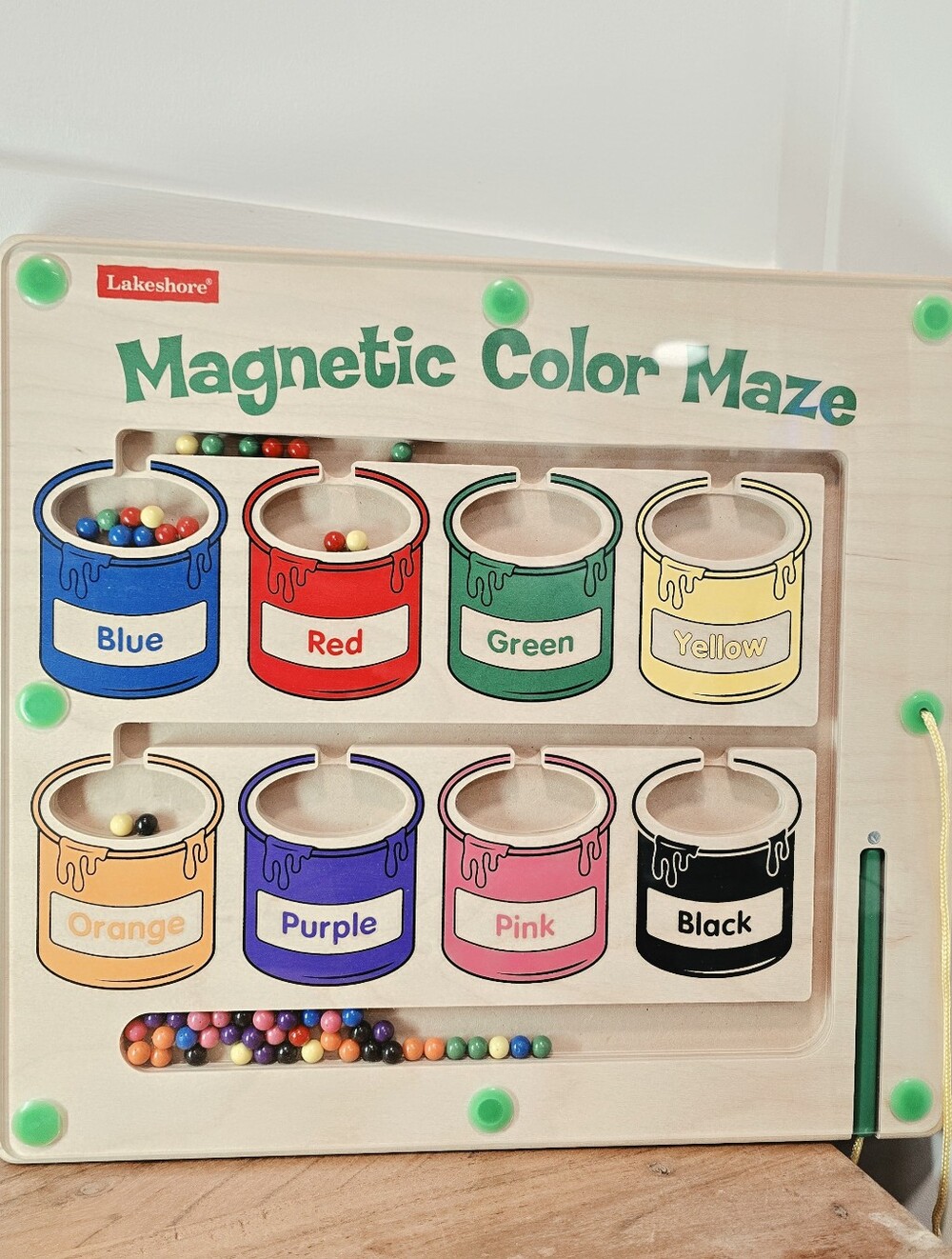 Lakeshore Magnetic Color Maze - Multicolor Paint Can Sorting  Learning Toy Wood